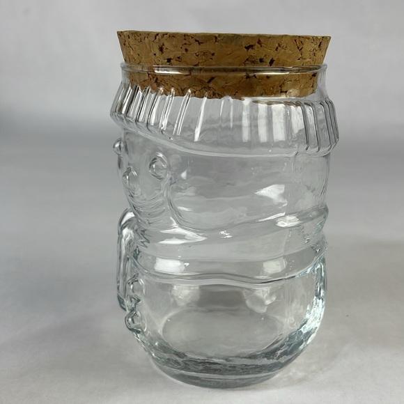 Vintage Glass Snowman Candy/Treat Jar with Cork Lid - Picture 3 of 14